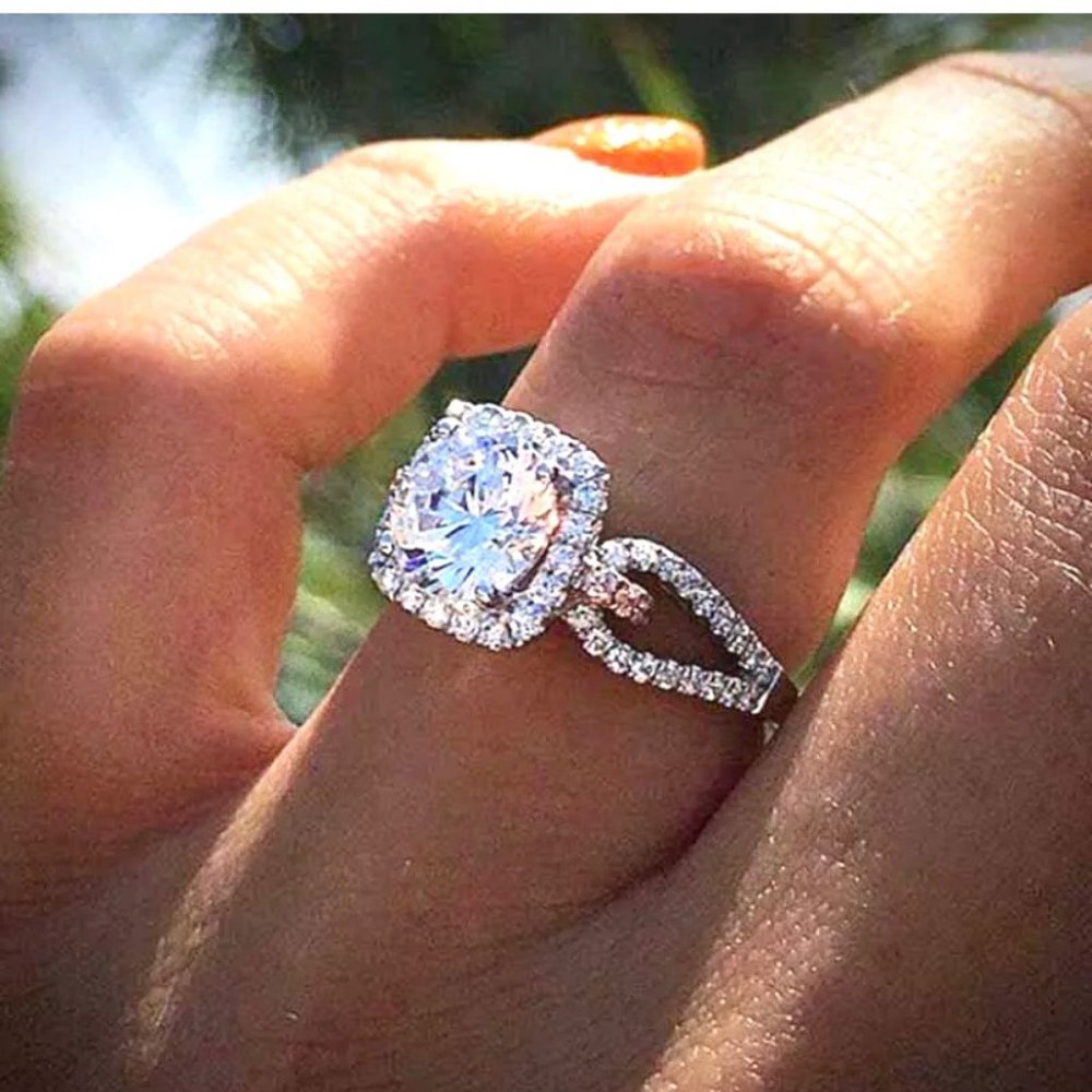 Bundle to Save Money! Beautiful 2 Carat Cubic Zirconia Sterling Ring